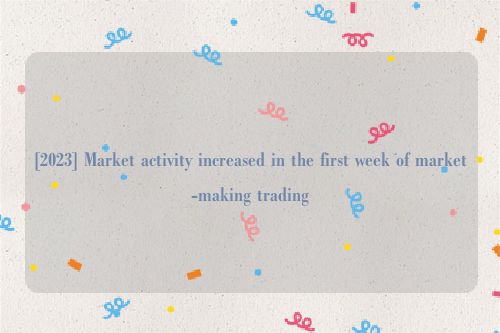 [2023] Market activity increased in the first week of market-making trading